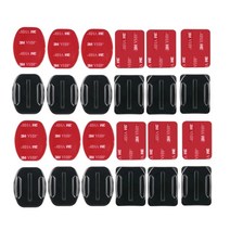 gopro hero10 블랙 9 8 7 5 스티커 마운트 용 24pcs 평면 곡선 접착 마운트 xiaomi yi 4k mijia sjcam 액션 카메라, 8개