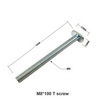 원형톱가이드 전기 원형톱 가이드 바 조기대 미터 m6 m8 nut threaded rod t-shaped slide track jig fixture saw table chute, m8-100 T 나사