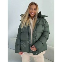 여성용 루즈한 패션 지퍼 겨울 포켓 패딩