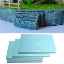 단열 압축 스티로폼 폼 보드 취미 30cm x 20cm 2cm 블루 시트 트 5 개 DIY 모델 빌딩 키트, 단일옵션
