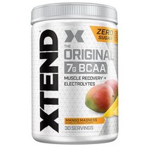 Scivation 엑스텐드 오리지널 BCAA 파우더 망고 매드니스 90회 분, 30.0인분 (1팩), 망고 광기