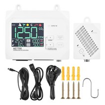 고정밀 이산화탄소 측정기 벽 장착형 대기질 측정기 CO2 모니터 컨트롤러 농도, 01 AE7700_01 EU 플러그