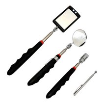 마그네틱 Telescoping 픽업 도구 라운드 및 스퀘어 360 회전 조절 검사 미러 유연한 LED 거기에, [03] C
