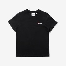 휠라키즈 FK2RSD2102X 키즈 스몰로고 반팔 티 블랙