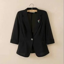 YAPOGI 신상여성 봄여름 데일리 오피스 반팔 재킷 프렌치 양복 선블라우스