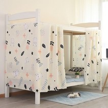 SKANDSALO 기숙사 2층침대 암막커튼 숙면 필수 완소템 항공배송, 초콜릿 색 퓨어 블랙 2 개입 + 톱