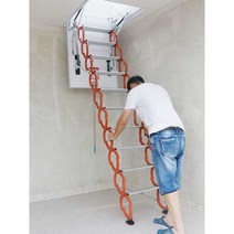 다락방 사다리 피난 계단 리프팅 간이 복층 철제 발판, 합금강-70x90cm