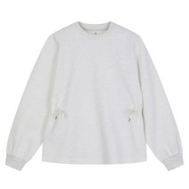 탑텐 23년 여성 더블니트 라운드 스트링 맨투맨 티셔츠 LGR