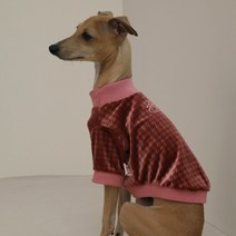 므에르시앙 / 강아지 하이넥 벨벳 스웨트셔츠 (pink), pink