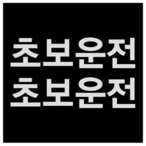 제제데코 초보운전스티커 고딕초보운전, 반사., 5개