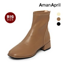아만에이프릴 빅사이즈 스판 여성 앵클 부츠 DSB3130OA