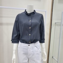 [크레송] 금박단추칠부블라우스 JDCMBA56