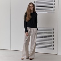 38컴온커먼 Glossy Banding Pants (Cream Beige)