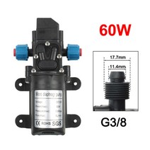 마이크로 전기 다이어프램 워터 펌프 자동 스위치 고압 세차 스프레이 DC 12V 60W 분당 5L 0.8Mpa, 04 60W duan