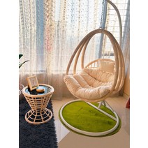 흔들그네의자 정자 의자 발코니 홈 요람 스윙 실내 해먹 흔들 침실 소녀 바구니 등나무, [28]  네트 레드 더블 스윙 로그 컬러