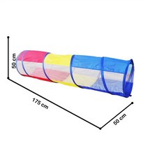 휴대용 다채로운 터널 텐트 크롤링 접이식 실내 놀이 집 소녀 소년 방 장식, Net yarn