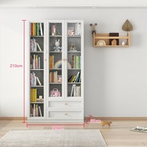 인테리어책장 거실 서재 회전 수납 산업용 흰색 옷장 책장 파일링 벽 모던 세면대 보관 미니멀리스트 락 부쿠 대나무 가구, 6.120CM