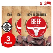 Doctor Proctors Australian Beef Biltong Chilli 탁터프록터스 오스트레일리아 소고기 빌통 칠리 30g 9팩, 9개