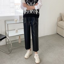 코지 여자 겨울 레자 콤마 일자핏 할로윈 독특한 청바지