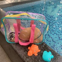 [블랙체리] 여성 투명 멀티 PVC 물놀이 여행비치가방