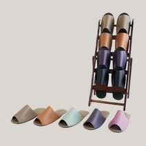 깃샵 가죽 실내화 룸슈즈 호텔 거실 실내용 쿠션 슬리퍼, 09 퍼플/토프