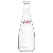 waterlime 에비앙 글라스 생수 먹는샘물 지하수 750ml 6개입, 1set