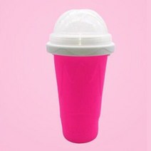슬러시 메이커 만들기 여름 수제 스크림 슬러시 컵 실리카 젤 핸드 핀치 밀크 병 팡팡, 빨간색