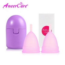 생리컵 생리컵추천 위생생리컵 생리 컵 살균 키트 재사용 가능한 실리콘 컵 생리 관리 생리 수집 생리 살균기 컵, l, 2개-1청소-핑크