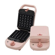 로디 2in 1 와플 토스트 메이커, 핑크