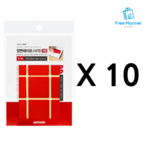 3M 투명 양면테이프 사각 아크릴폼 10장 두께 1T, 34mm x 34mm 9개입