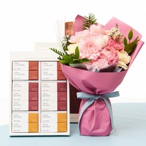 유어버스데이 뚜레쥬르 양갱세트+카네이션참사랑꽃다발핑크[어버이날 카네이션]