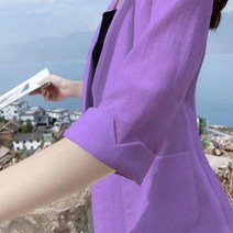 린넨 자켓 오버핏 봄 여성 마 여름 썸머 여자 재킷