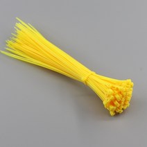 캐노피 천막 야외 파라솔 정원 플라스틱 자체 잠금 나일론 케이블 타이 루프 와이어 랩, 노란 넥타이, 100개