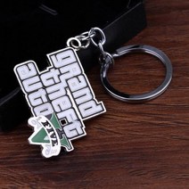 키 홀더 자동차 키링 크리스탈 가죽 펜던트 귀여운 열쇠고리 Muti-Pendant PS4 Xbox PC Keyfob Game GTA V Grand Theft Auto 5 체인, C