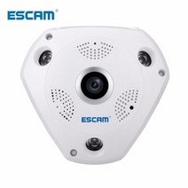 [해외] ESCAM 상어 QP180 HD 960P 1.3MP 360 파노라마 fisheye PTZ 적외선 카메라 VR 카메라 지원 VR 상자 및 마이크로 SD 카드, 미국 플러그, ADD 32G TF CARD