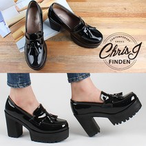 10cm 통굽펌프스 높은굽 여자구두 태슬로퍼힐 여성로퍼 HN상도테슬상