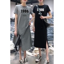 프리티글라라 여성 반팔 원피스티 홈웨어 롱원피스 s- 01b (국내발송)