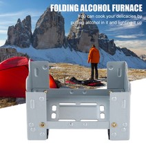 병풍 파티션 야외 스토브 미니 접이식 휴대용 오븐 피크닉 솔리드 연료 알코올 용광로 캠프 하이킹 요리 액, 한개옵션0