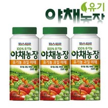 파스퇴르 유기농야채농장 토마토, 1개, 190ml