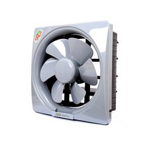 배기 팬 가정용 강력한 후드 주방 창문형 화장실 주방, 8인치 회색 단방향 버튼 스위치  오픈 모터