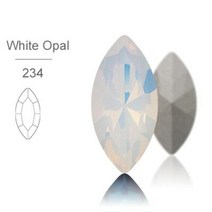 아쿠아씰 크리스탈 라인석 상단 스톤 의류 공예 쥬얼리에 적합한 라인스톤에 유리 접착제, White Opal+5X10mm 10Pcs