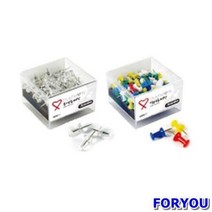 ForU594 판교 점보 컬러슈파핀 박스 100개 핀 자석 클립 문구용품 사무용품