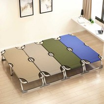 침대싱글 접이식 간의침대 이동식 다용도 야전 침대, 블루 (180x60x33)