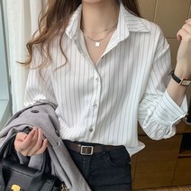 베베디 단가느 여성용 스트라이프 긴팔셔츠 남방