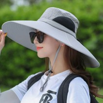 포스트로드 넓은 챙 남녀공용 등산모자, 연그레이
