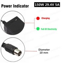 태양열 태양 패널 전기 자전거 면도기 Jetson Hoverboard 스쿠터 호버 보드 바퀴 배터리 29.4V 5A 리튬 충전기, [02] 한국플러그, [01] RCA