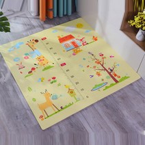 퍼즐매트 600x600x12mm 4조각 층간소음 놀이방 거실 복도 아기 유아, 고양이토끼