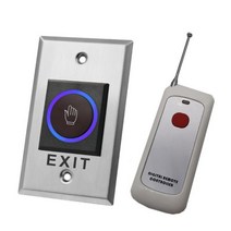 대문번호키 자동문 양문형 전자 도어락 12V 24V 비접촉 도어 잠금 해제 스위치 IR 비접촉식 적외선 오프너 433 Mhz 무선 원격 제어 터치 없음 종료 버튼, K1-LR
