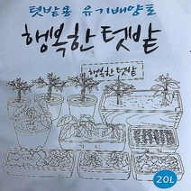 베란다텃밭 (B흙) + 서비스 깔망 ~ 모종114 상토 분갈이 텃밭 쌈채소 모종 화분 유기질 배양토