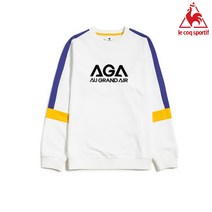 르꼬끄 남녀공용 루즈핏 데일리룩 AGA 그래픽 맨투맨 QM323GFS92_OWT